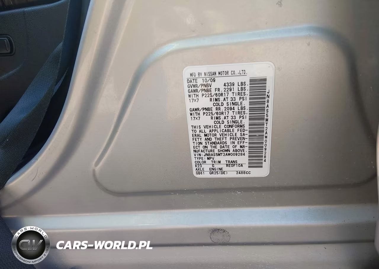 2010 Nissan Rogue Sl VIN:JN8AS5MT2AW009284 - 9