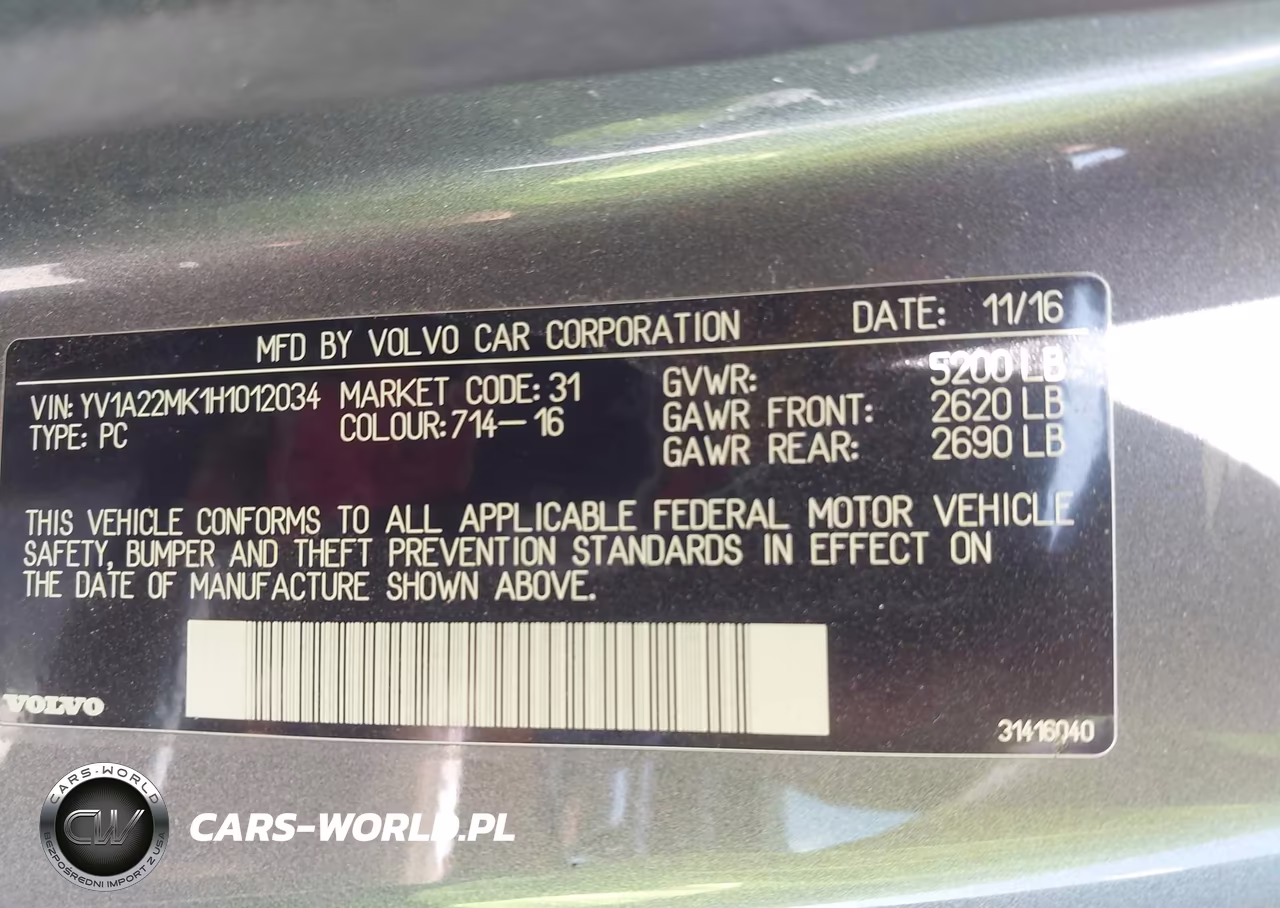 2017 Volvo S90 T6 Momentum VIN:YV1A22MK1H1012034 - 9