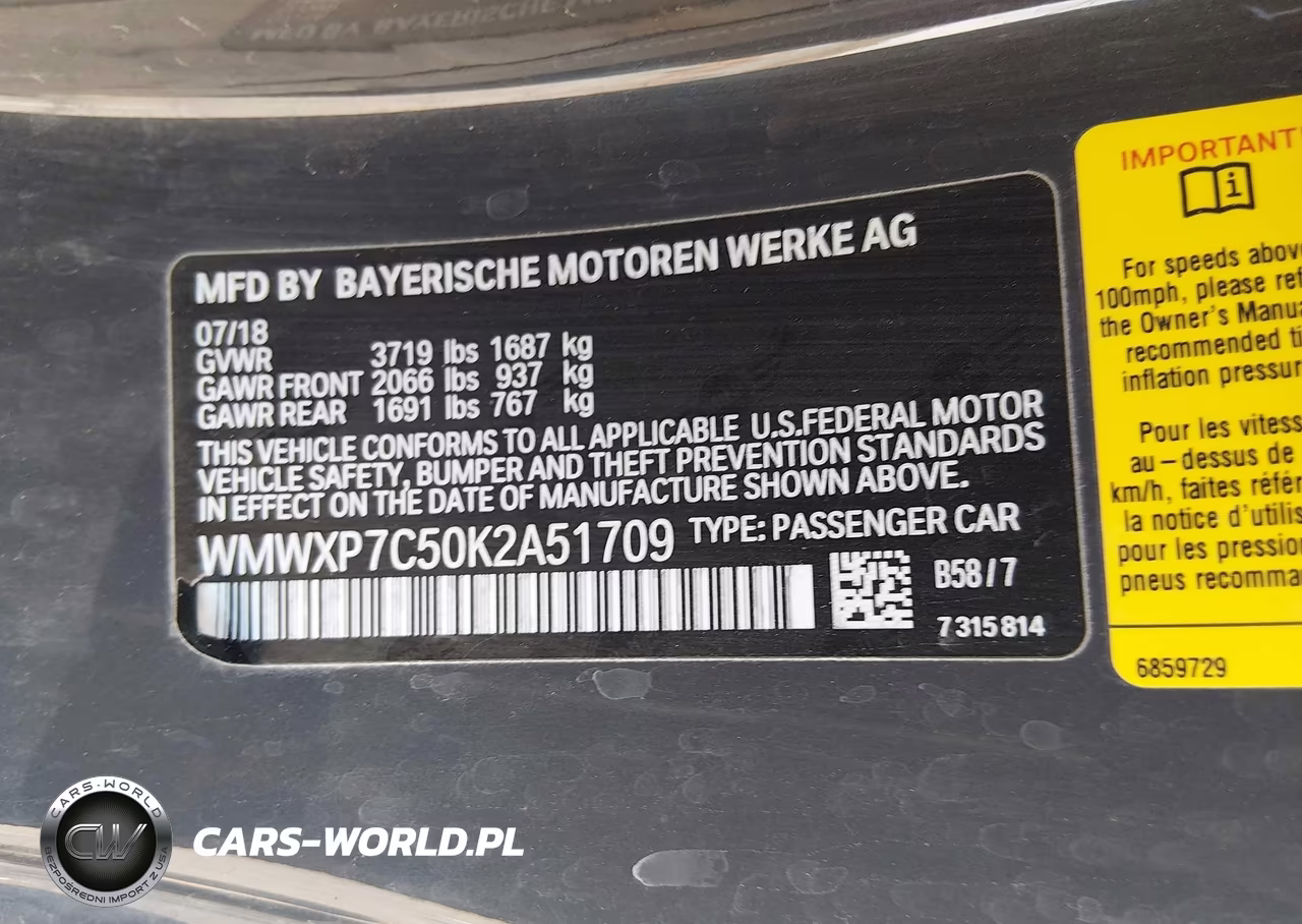 2019 Mini Hardtop Cooper S VIN:WMWXP7C50K2A51709 - 9