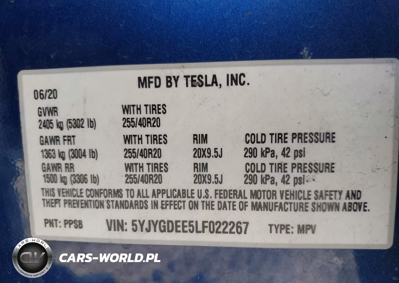 2020 Tesla Model Y Long Range Dual Motor All-Wheel Drive VIN:5YJYGDEE5LF022267 - 9