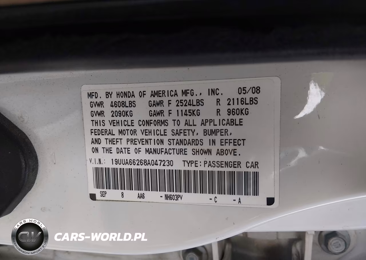 2008 Acura Tl 3.2 VIN:19UUA66268A047230 - 9