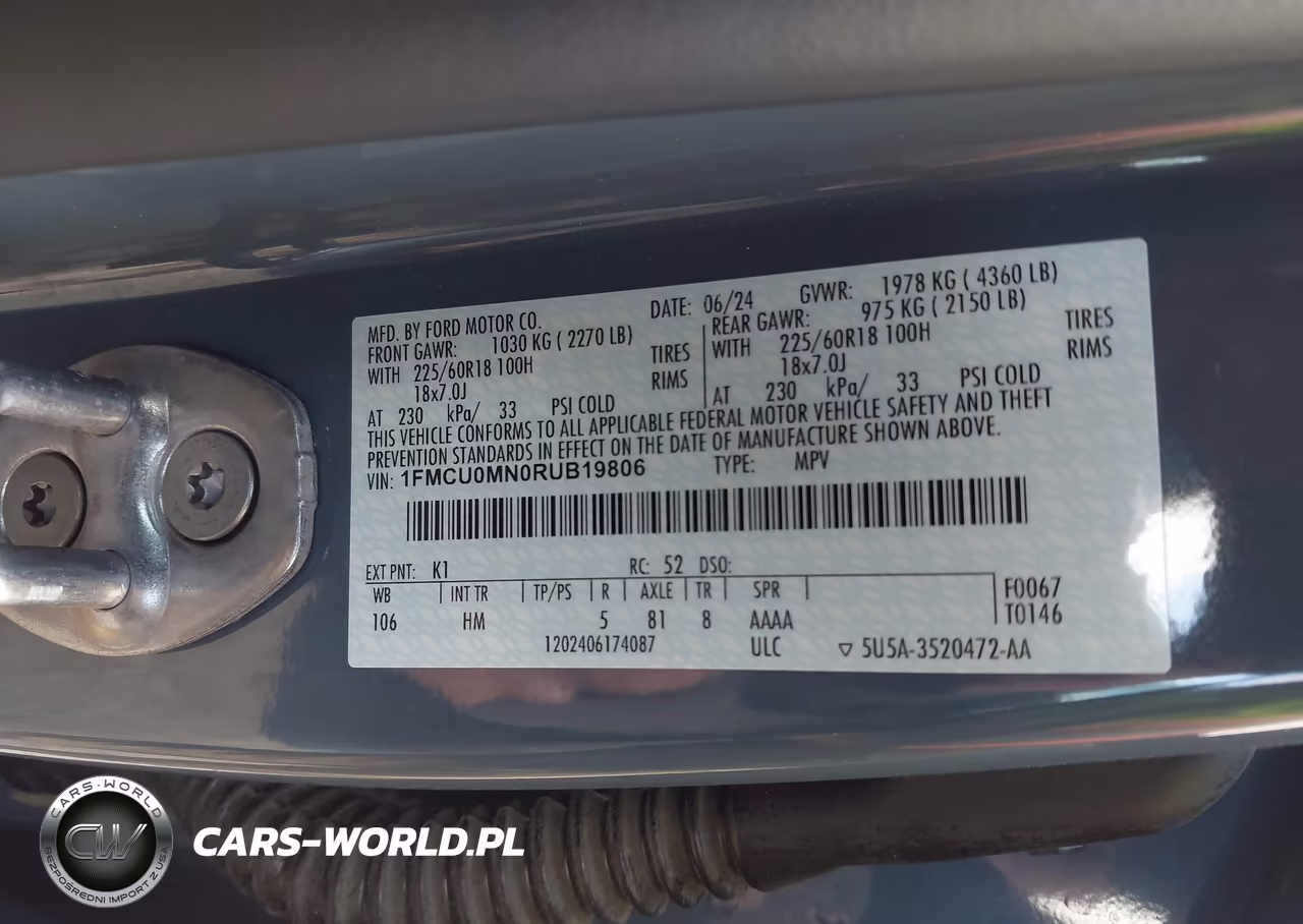 2024 Ford Escape St-Line VIN:1FMCU0MN0RUB19806 - 9