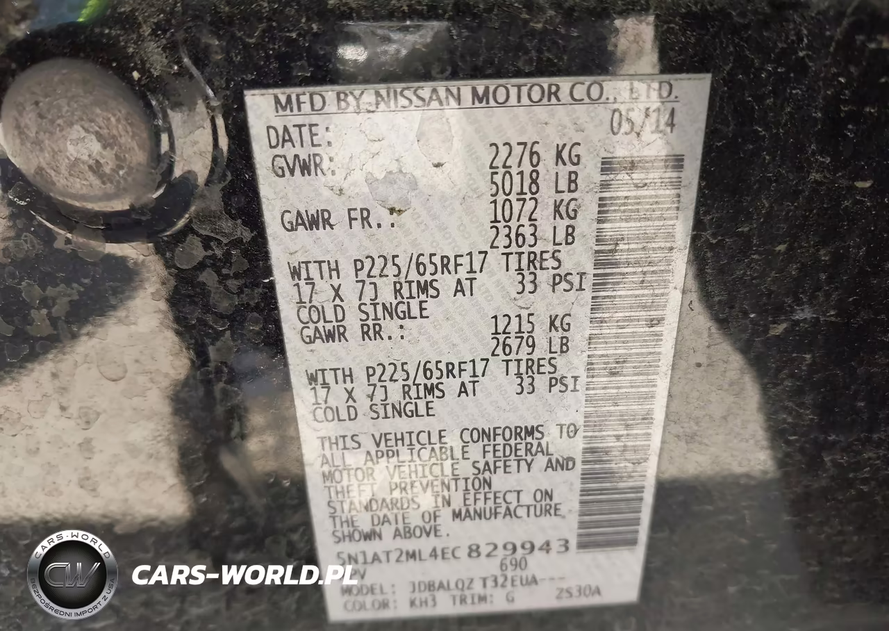 2014 Nissan Rogue Sv VIN:5N1AT2ML4EC829943 - 9