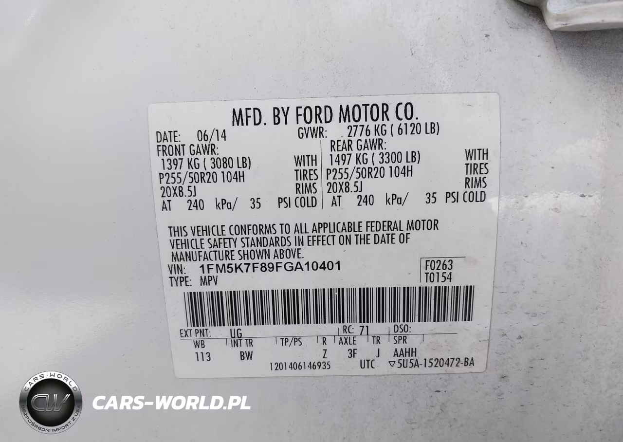 2015 Ford Explorer Limited VIN:1FM5K7F89FGA10401 - 9