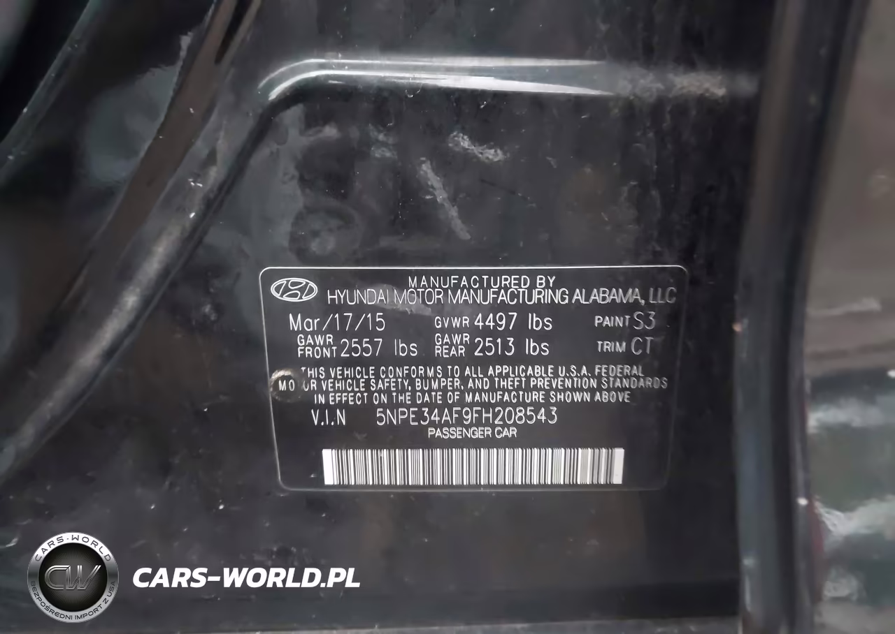 2015 Hyundai Sonata Limited VIN:5NPE34AF9FH208543 - 9