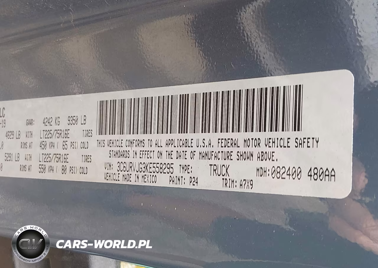 2019 Ram Promaster 3500 Cargo Van High Roof 159 Wb Ext VIN:3C6URVJG3KE558295 - 9