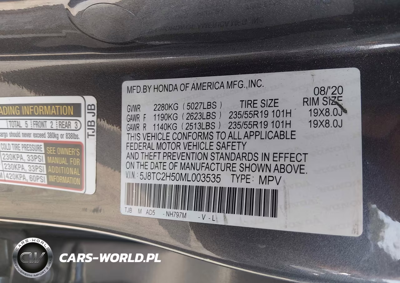 2021 Acura Rdx Technology Package VIN:5J8TC2H50ML003535 - 9