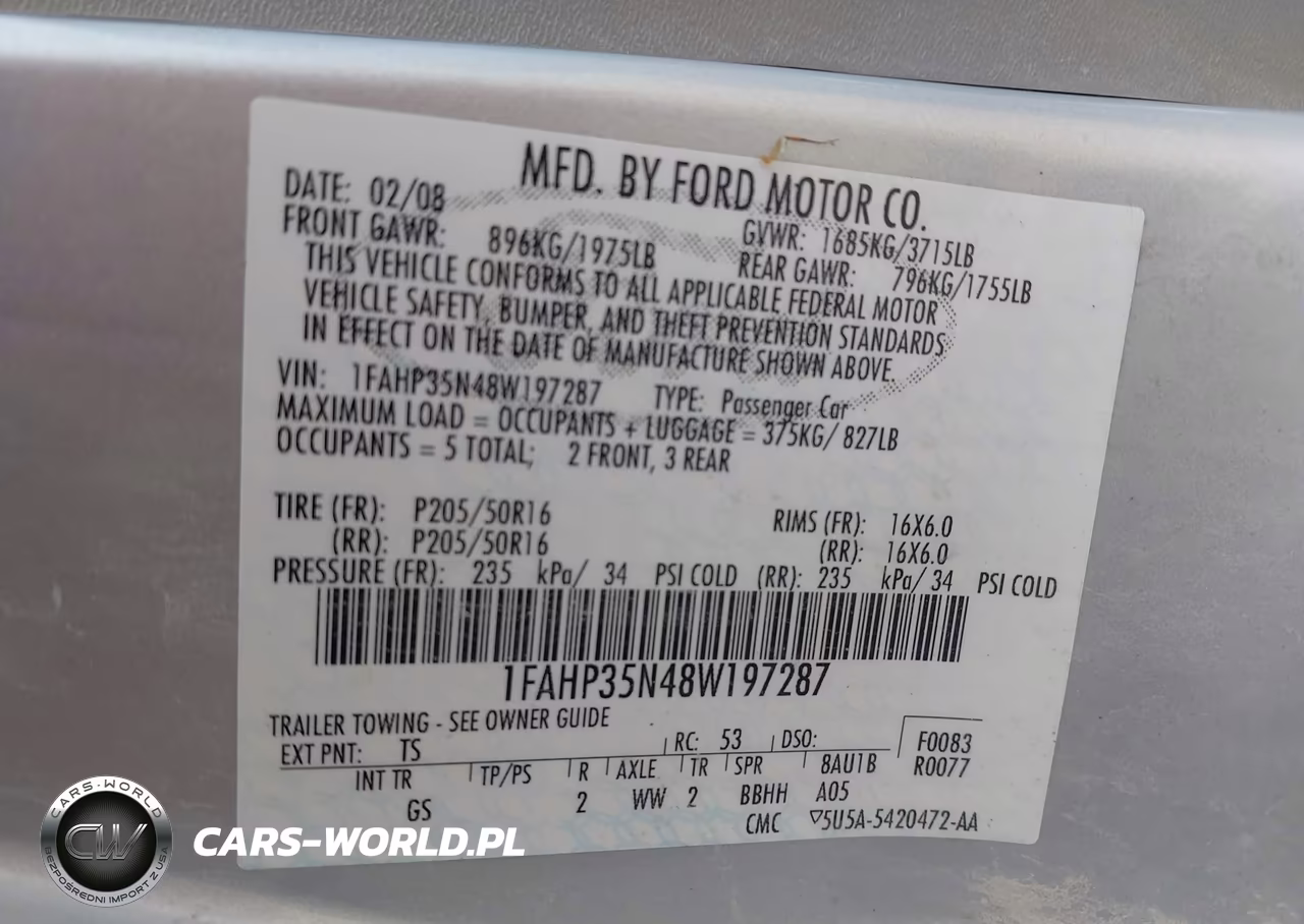2008 Ford Focus Se-Ses VIN:1FAHP35N48W197287 - 9