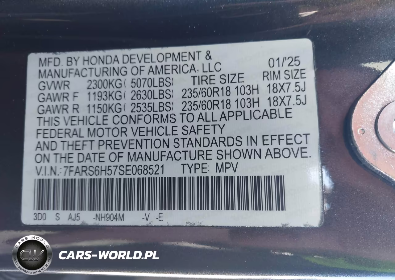 2025 Honda Cr-V Hybrid Sport VIN:7FARS6H57SE068521 - 9