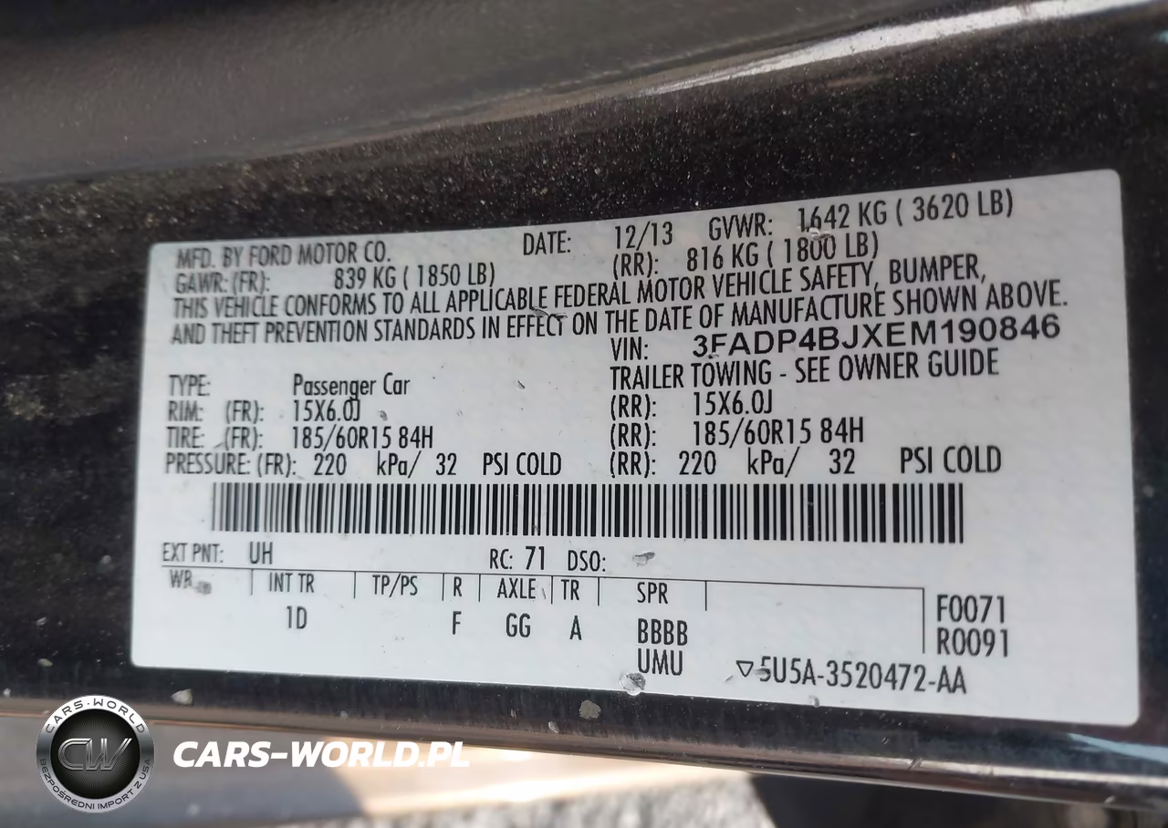 2014 Ford Fiesta Se VIN:3FADP4BJXEM190846 - 9
