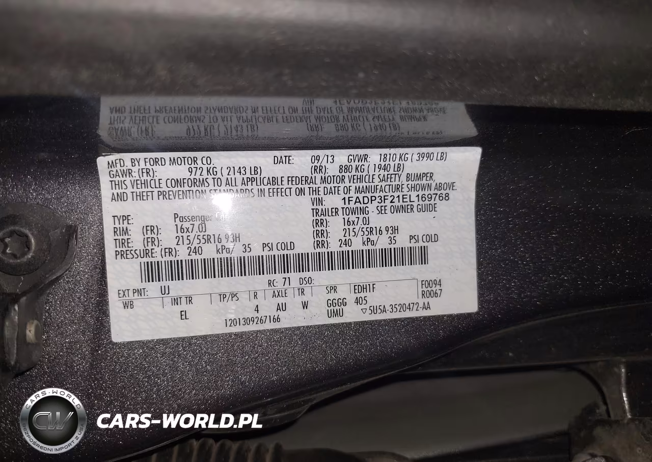 2014 Ford Focus Se VIN:1FADP3F21EL169768 - 9