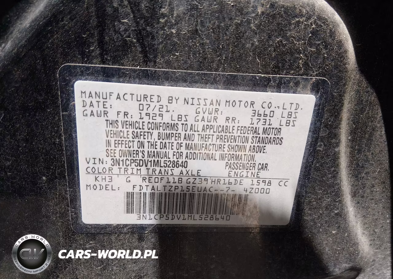 2021 Nissan Kicks Sr Xtronic Cvt VIN:3N1CP5DV1ML528640 - 9