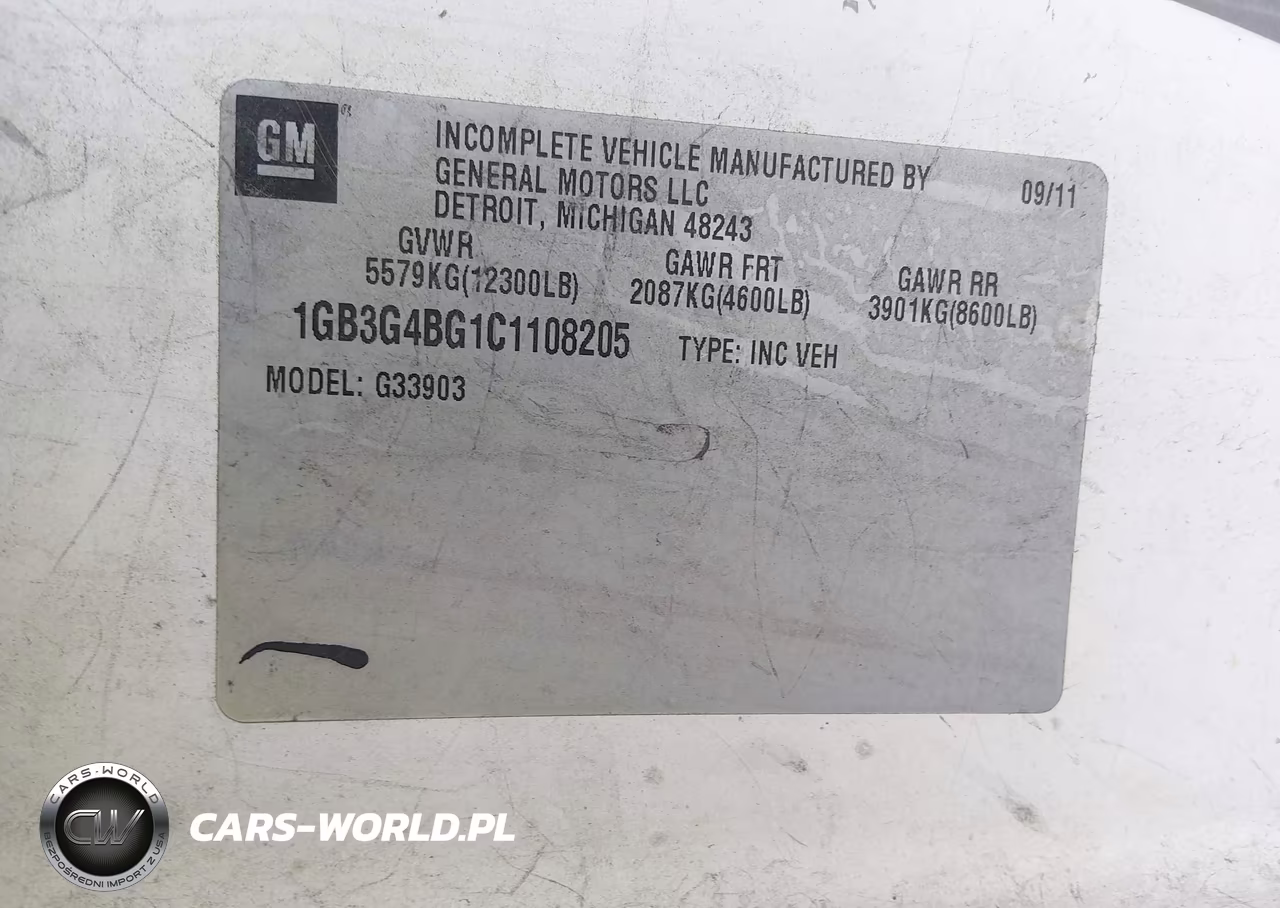 2012 Chevrolet Express Cutaway Work Van VIN:1GB3G4BG1C1108205 - 8