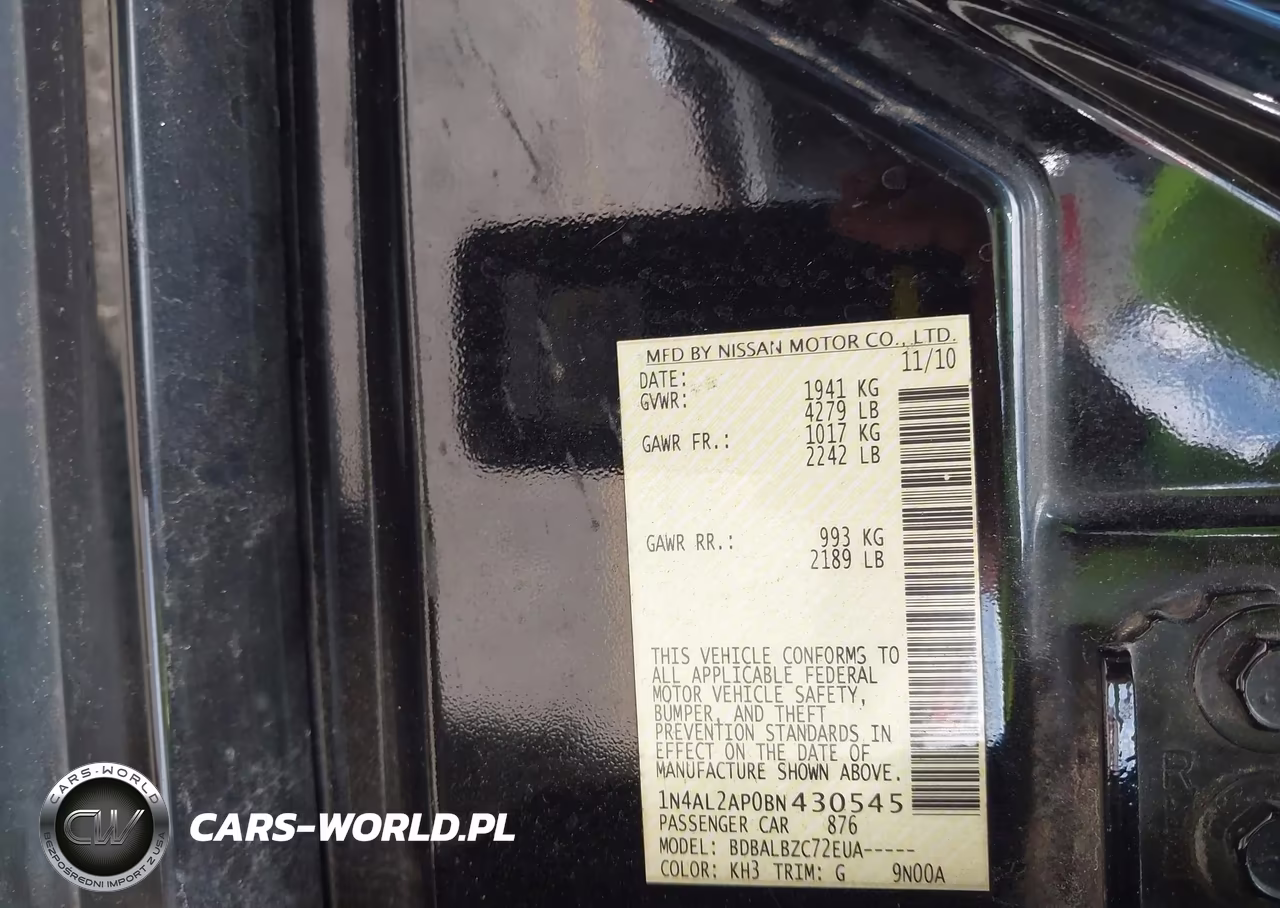 2011 Nissan Altima 2.5 S VIN:1N4AL2AP0BN430545 - 9