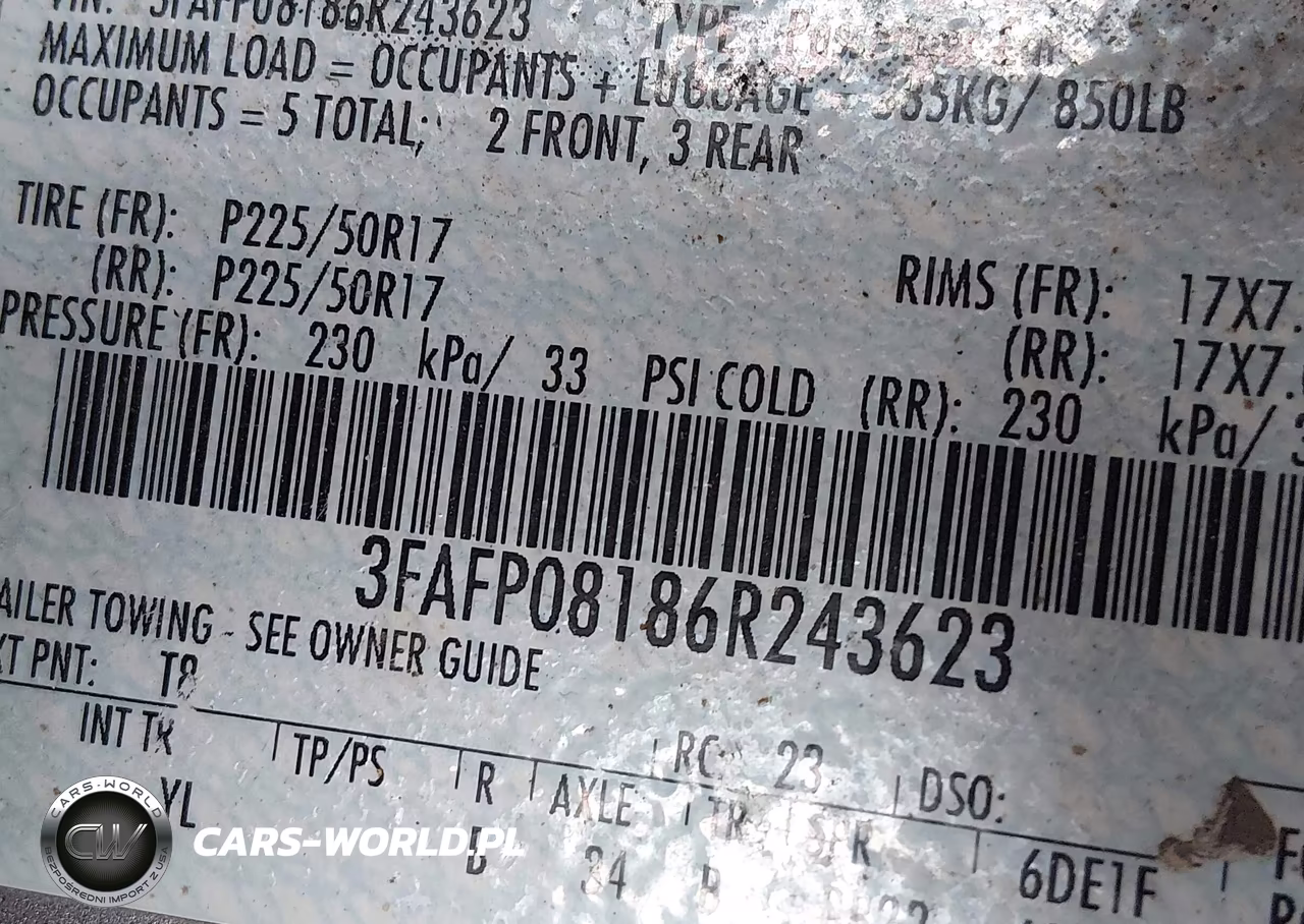 2006 Ford Fusion Sel VIN:3FAFP08186R243623 - 9