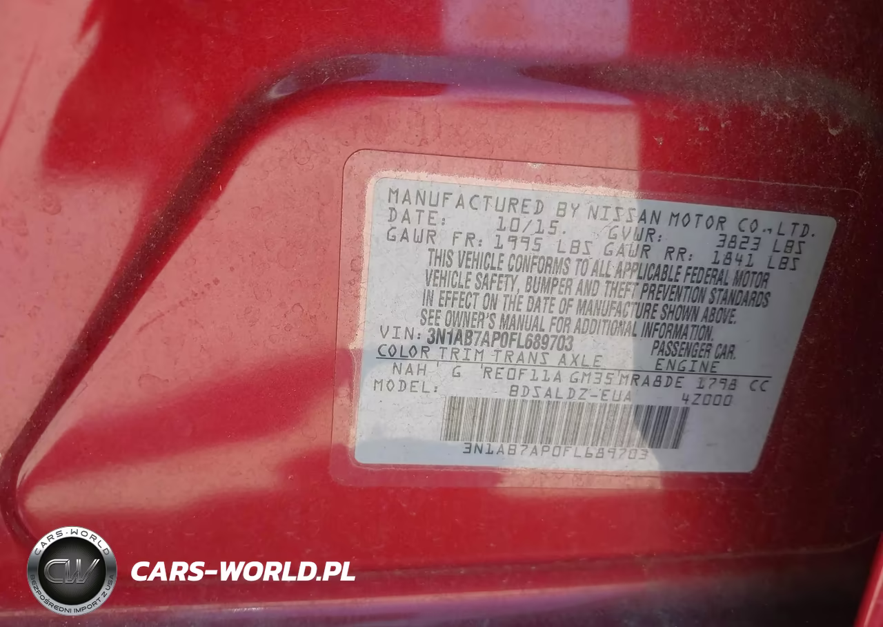 2015 Nissan Sentra Sv VIN:3N1AB7AP0FL689703 - 9