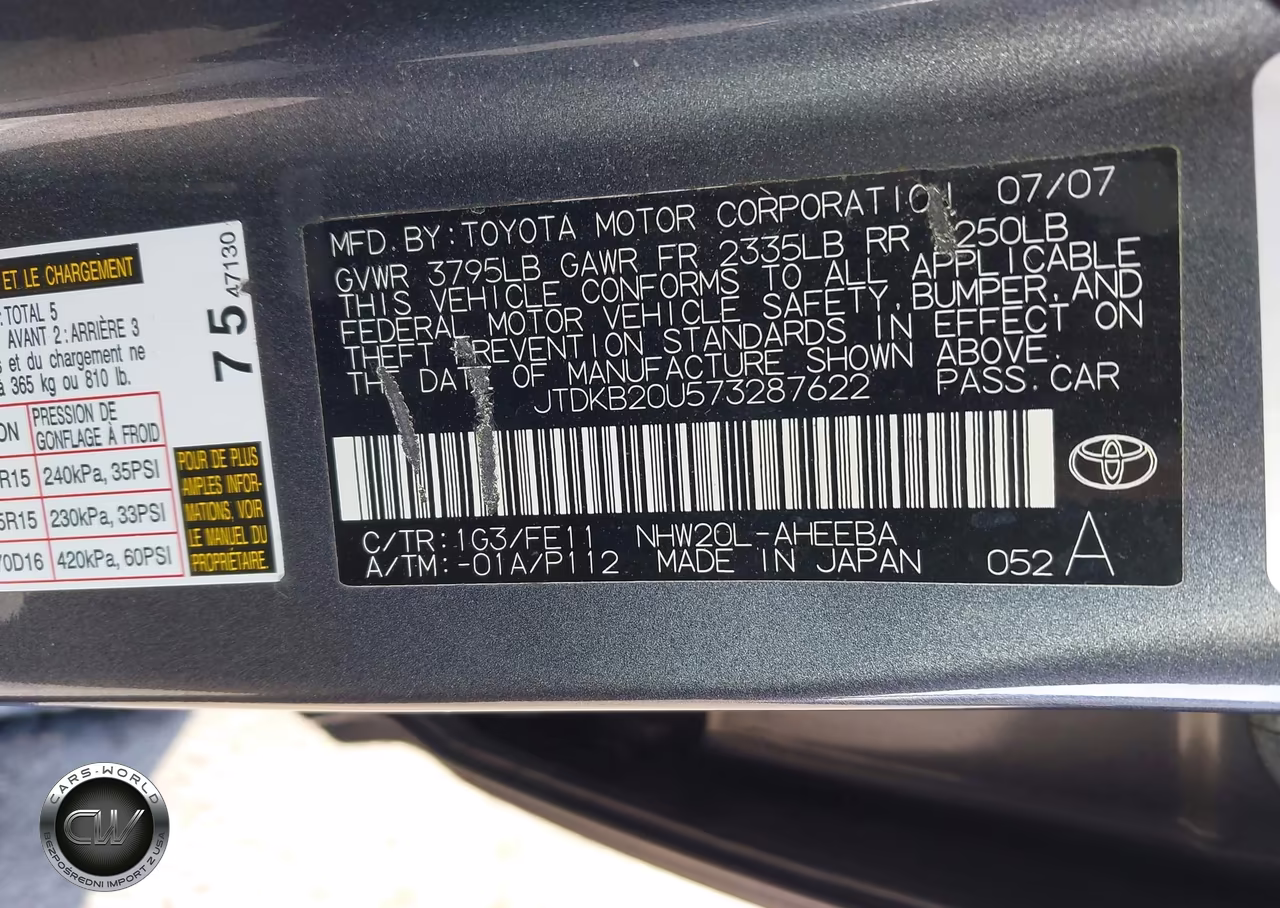 2007 Toyota Prius VIN:JTDKB20U573287622 - 9