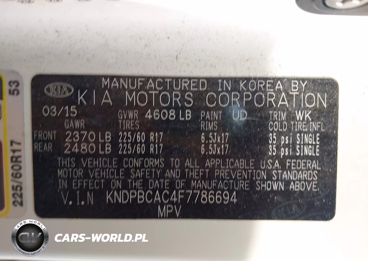 2015 Kia Sportage Lx VIN:KNDPBCAC4F7786694 - 9