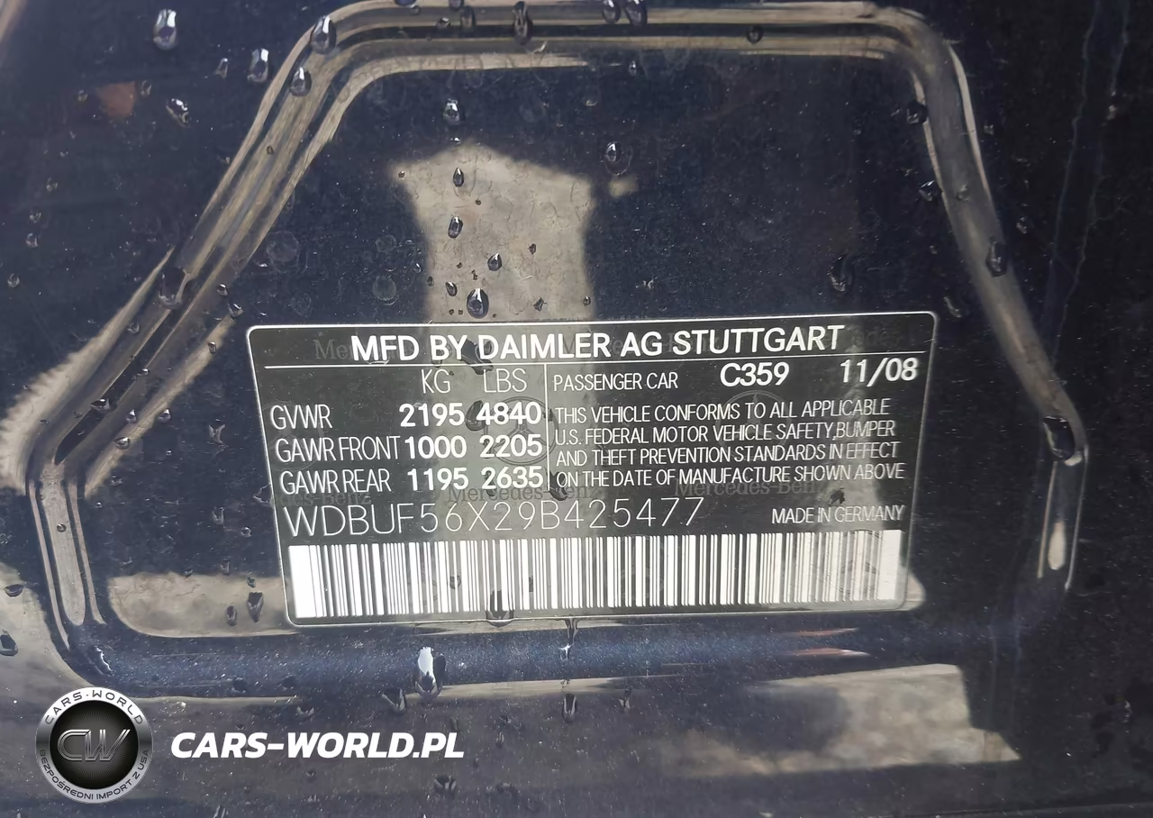 2009 Mercedes-Benz E 350 VIN:WDBUF56X29B425477 - 9