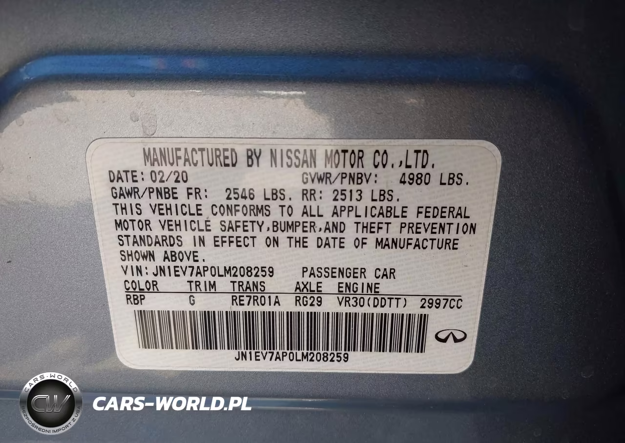 2020 Infiniti Q50 Luxe VIN:JN1EV7AP0LM208259 - 9
