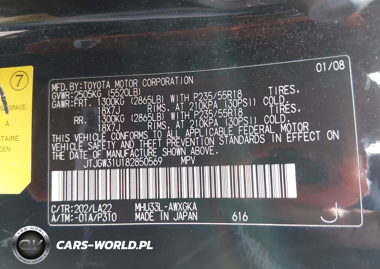 2008 Lexus Rx 400H VIN:JTJGW31U182850569 - 9