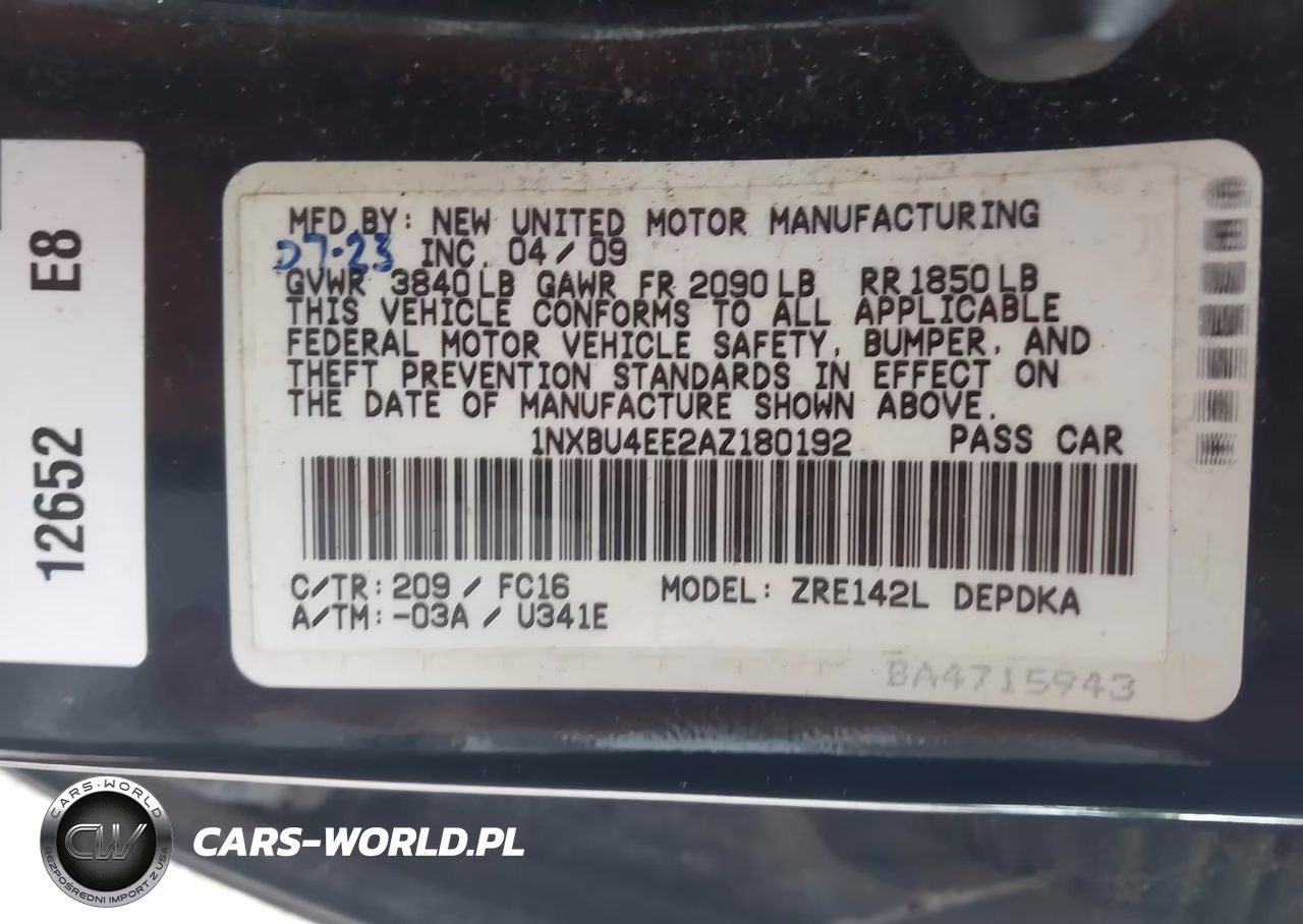 2010 Toyota Corolla Le VIN:1NXBU4EE2AZ180192 - 9