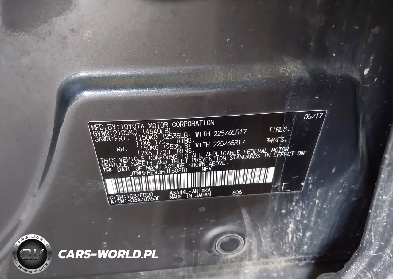 2017 Toyota Rav4 Le VIN:JTMBFREV3HJ160881 - 9