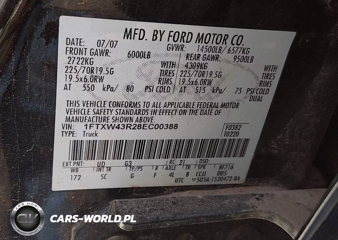 2008 Ford F-450 King Ranch VIN:1FTXW43R28EC00388 - 8