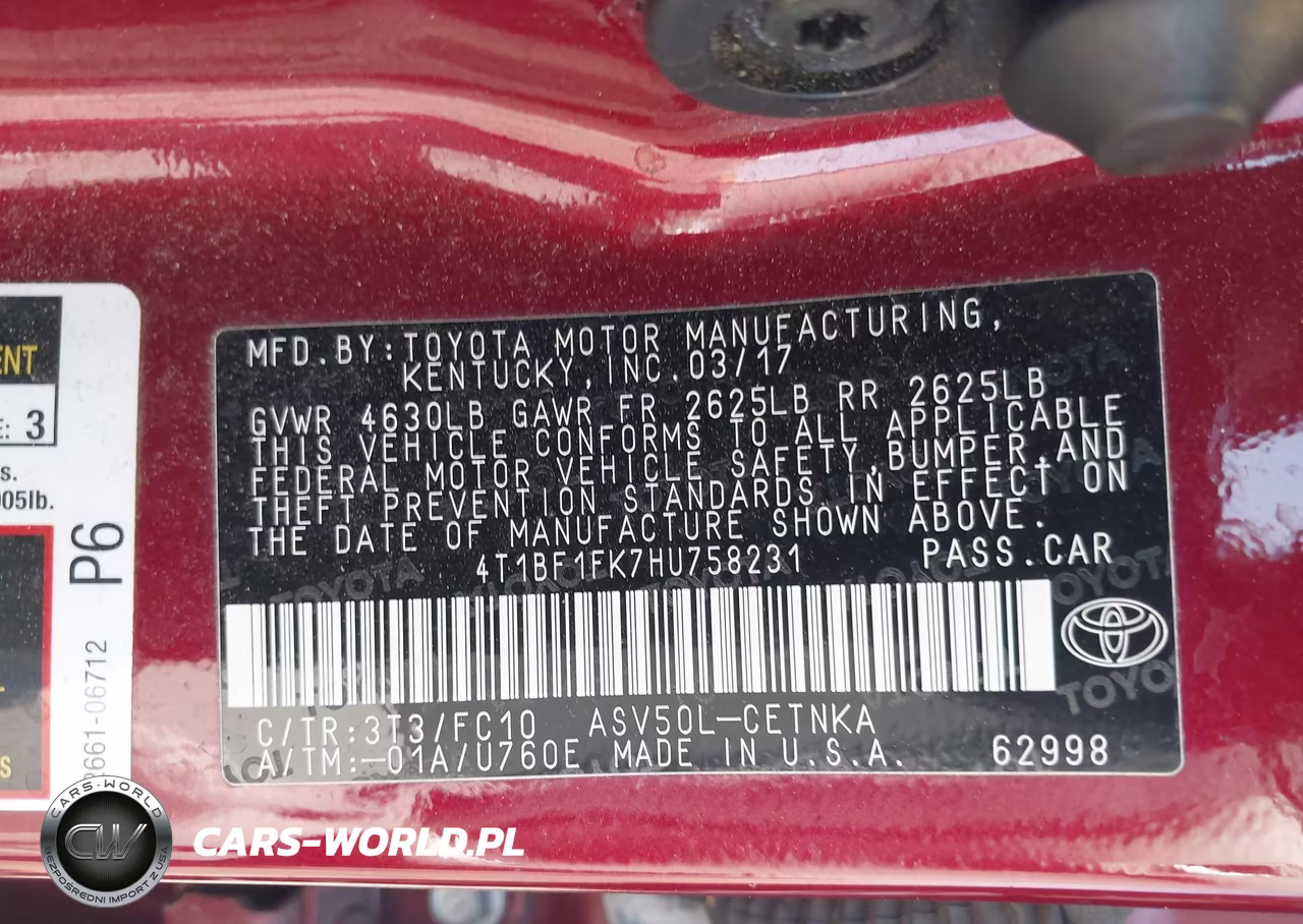 2017 Toyota Camry Le VIN:4T1BF1FK7HU758231 - 9