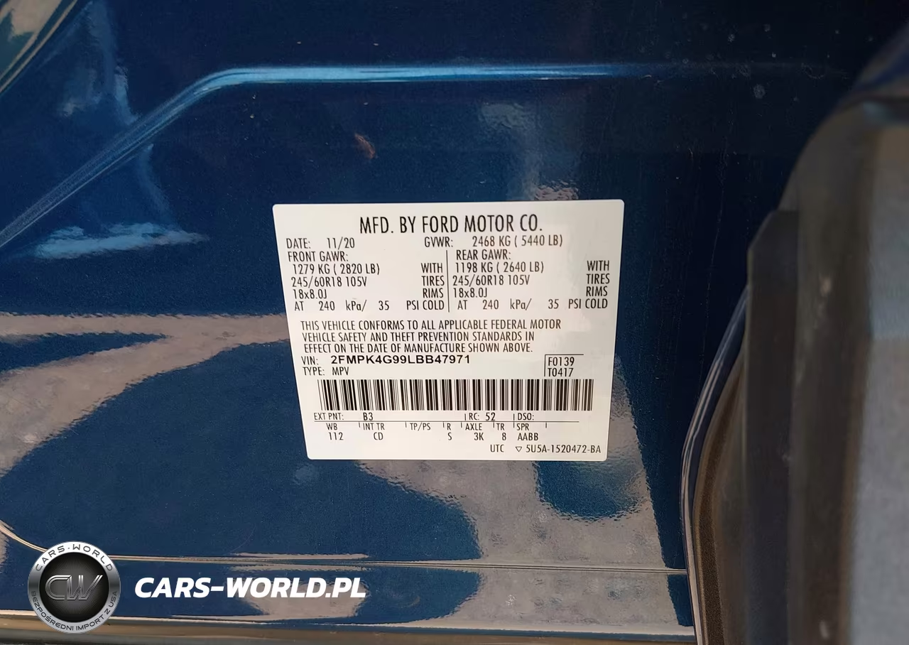 2020 Ford Edge Se VIN:2FMPK4G99LBB47971 - 9