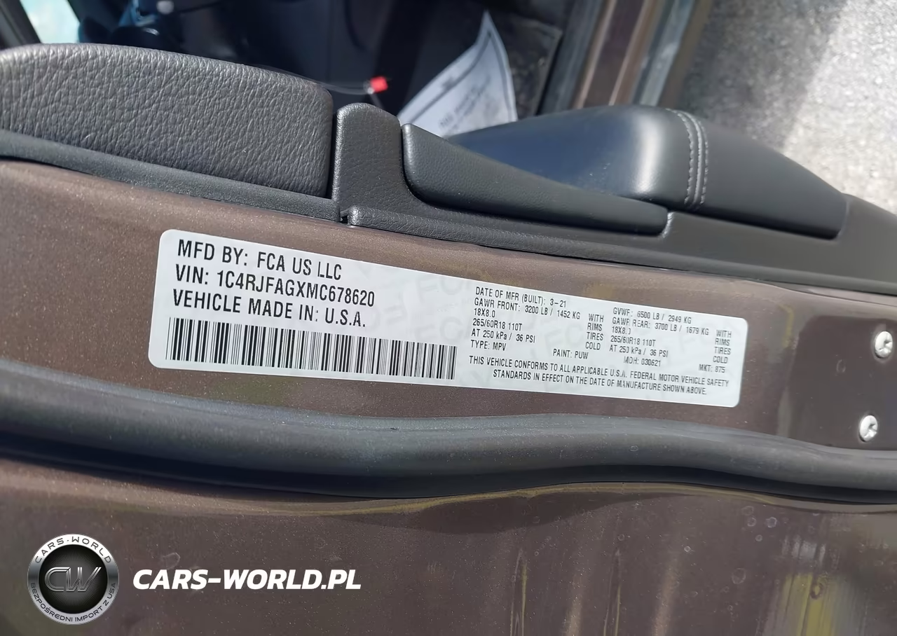 2021 Jeep Grand Cherokee Laredo E 4X4 VIN:1C4RJFAGXMC678620 - 9