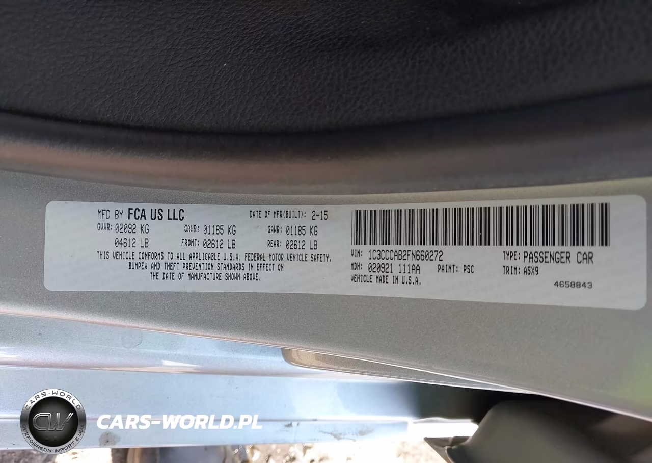 2015 Chrysler 200 Limited VIN:1C3CCCAB2FN660272 - 9