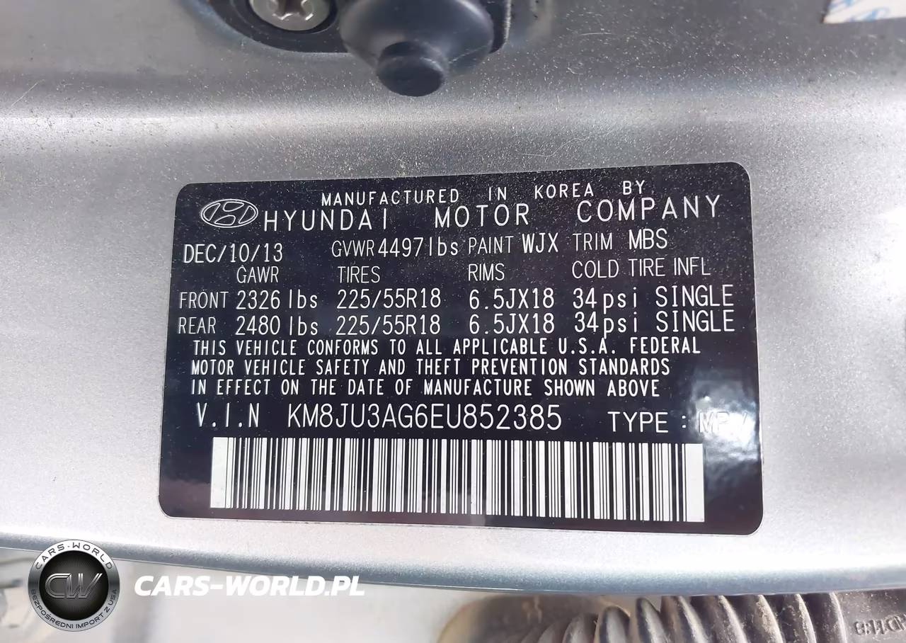 2014 Hyundai Tucson Limited VIN:KM8JU3AG6EU852385 - 9