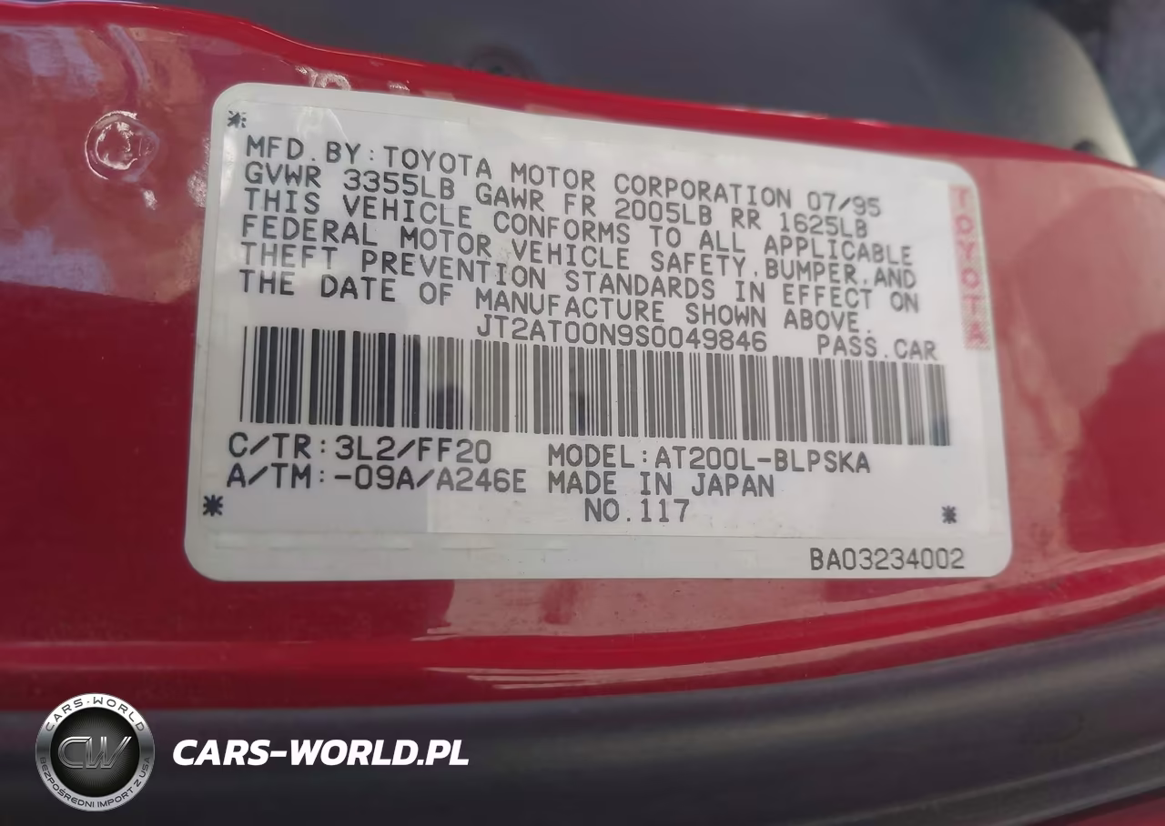 1995 Toyota Celica St VIN:JT2AT00N9S0049846 - 9