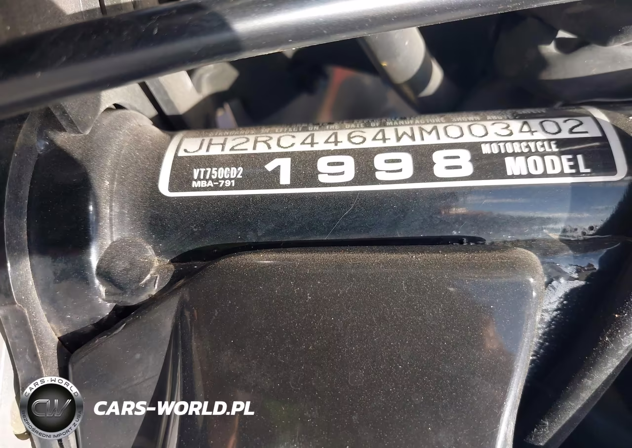 1998 Honda Vt750 Cd2 VIN:JH2RC4464WM003402 - 10