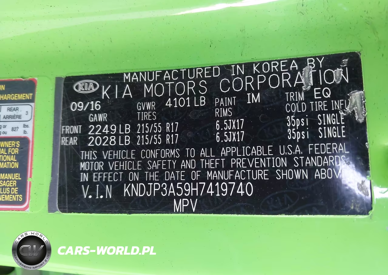 2017 Kia Soul + VIN:KNDJP3A59H7419740 - 9