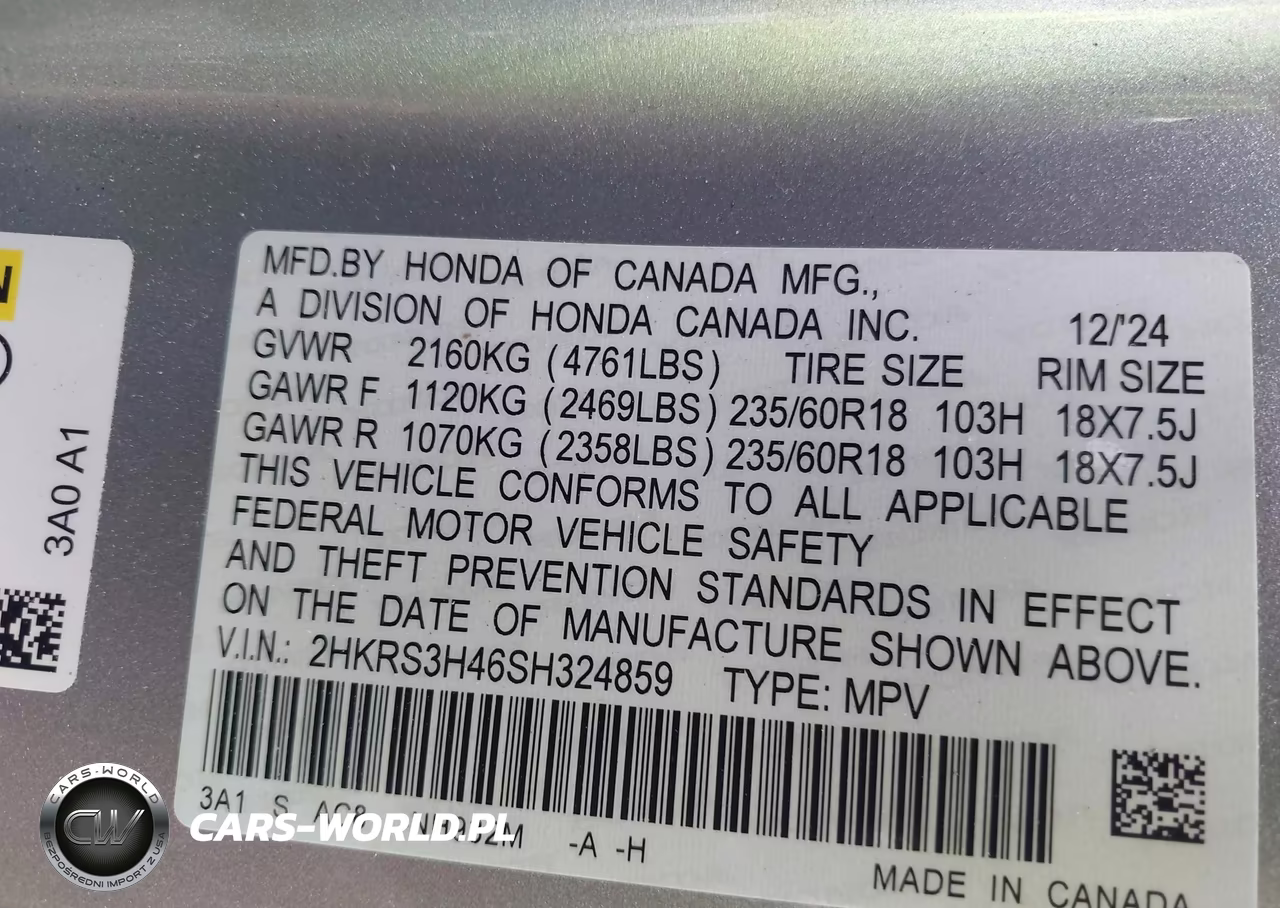 2025 Honda Cr-V Ex 2Wd VIN:2HKRS3H46SH324859 - 9