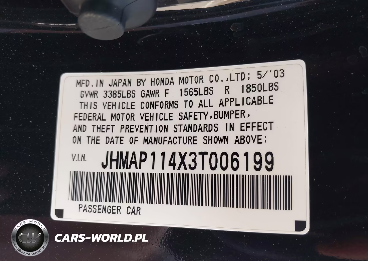 2003 Honda S2000 VIN:JHMAP114X3T006199 - 9