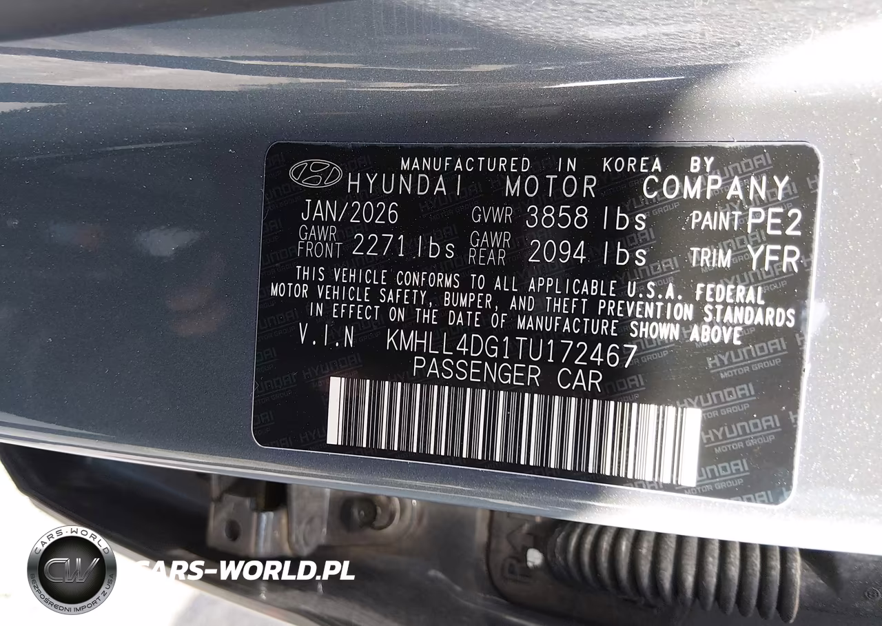 2026 Hyundai Elantra Se VIN:KMHLL4DG1TU172467 - 9
