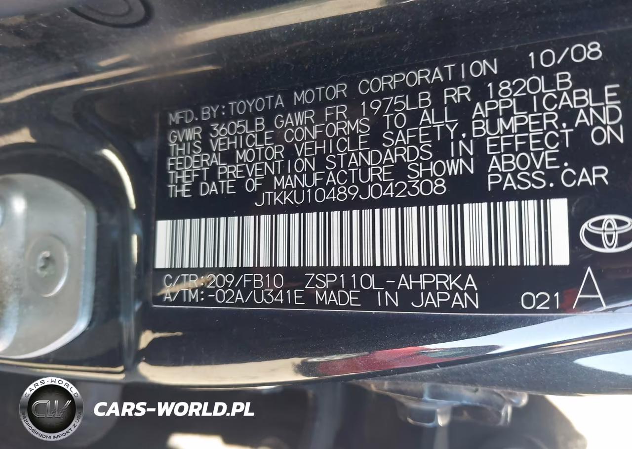 2009 Scion Xd VIN:JTKKU10489J042308 - 9