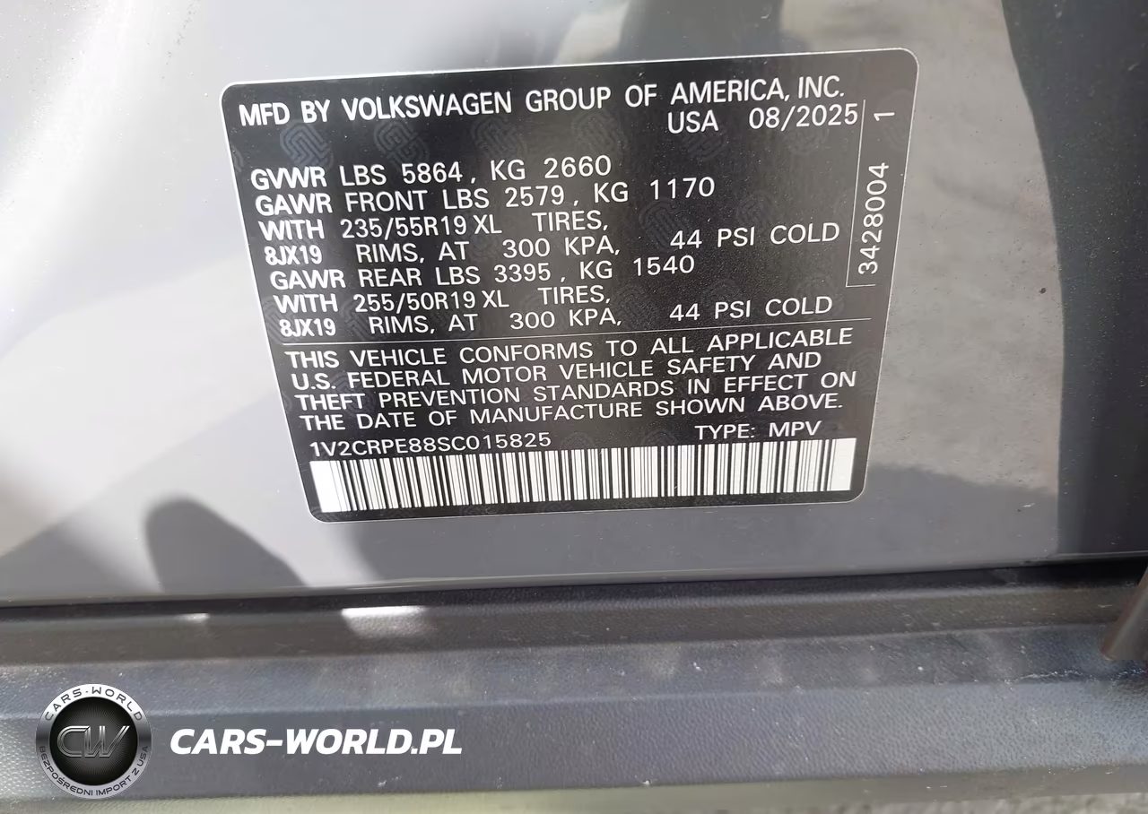 2025 Volkswagen Id.4 Pro VIN:1V2CRPE88SC015825 - 9