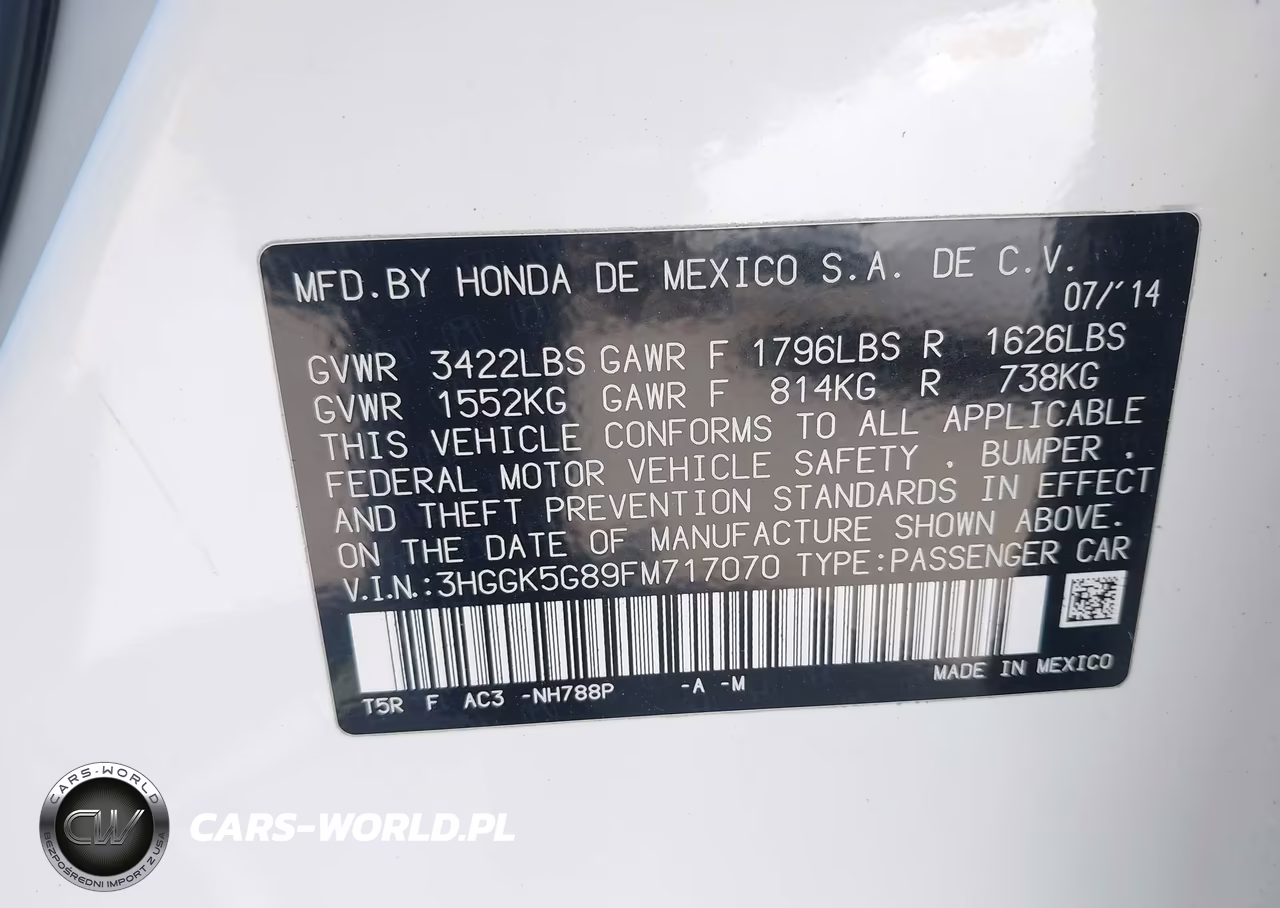 2015 Honda Fit Ex VIN:3HGGK5G89FM717070 - 9