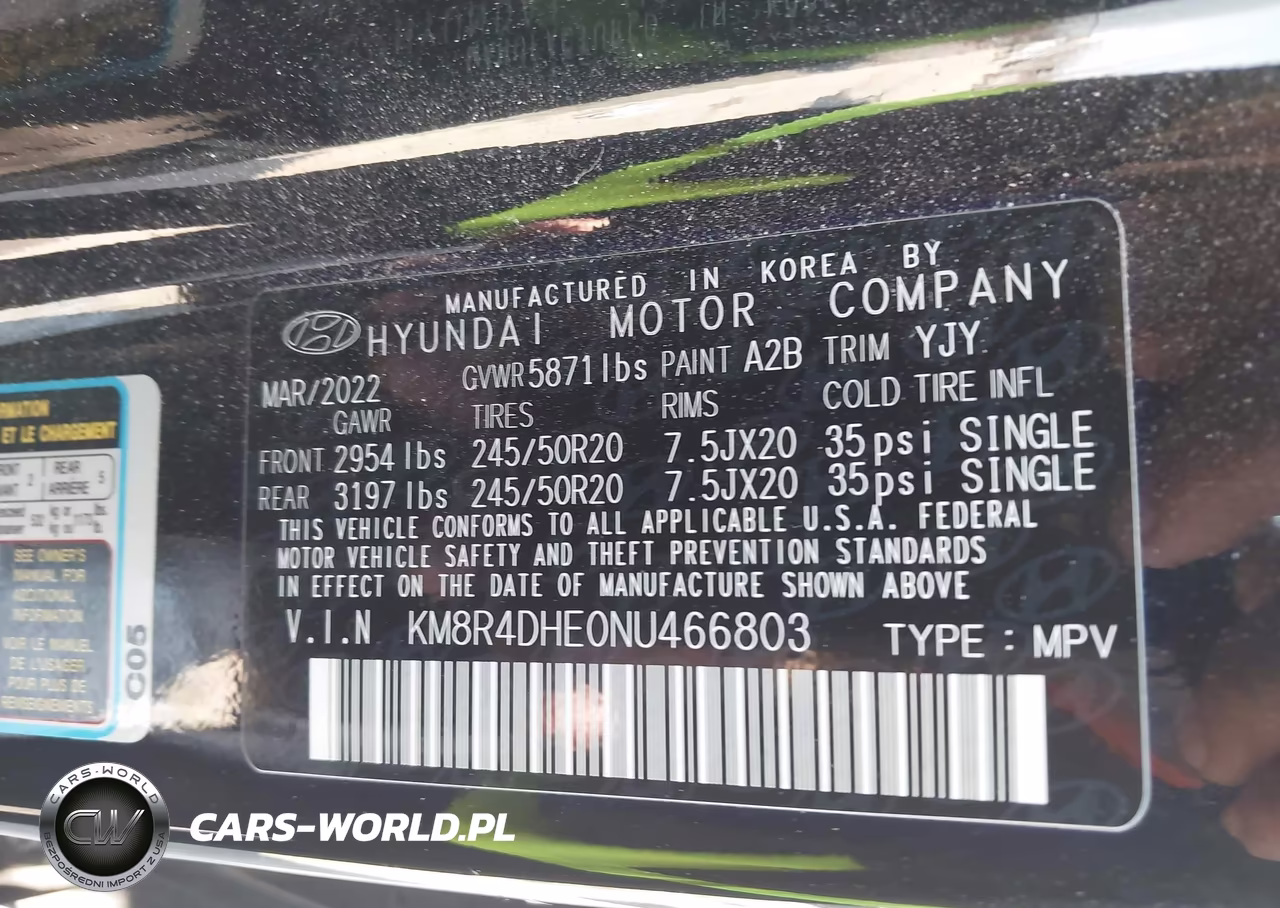 2022 Hyundai Palisade Sel VIN:KM8R4DHE0NU466803 - 9