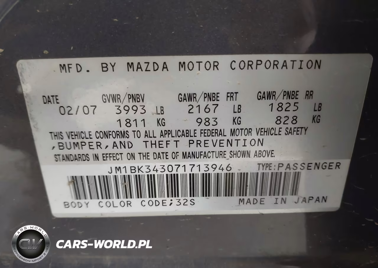 2007 Mazda Mazda3 S Touring VIN:JM1BK343071713946 - 9