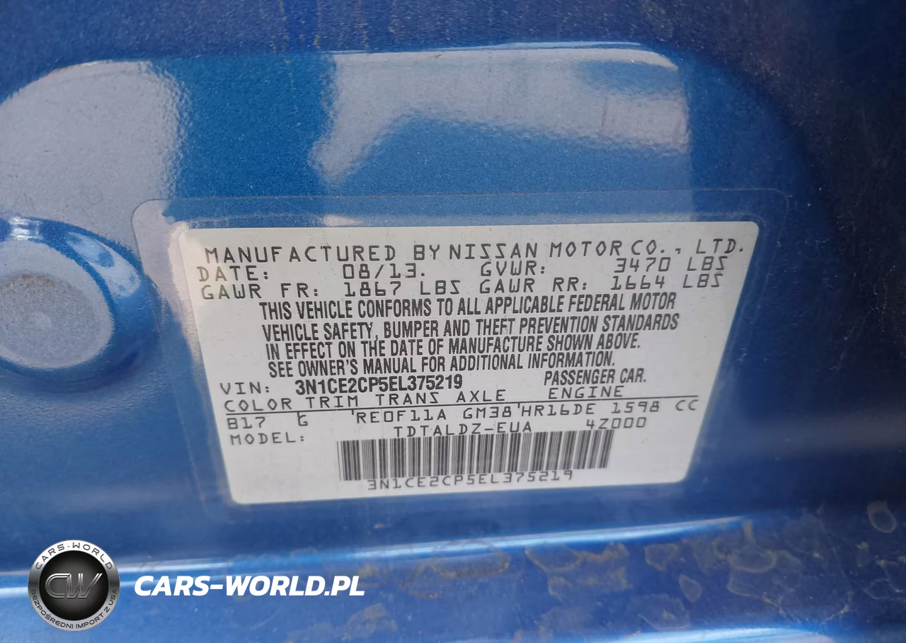 2014 Nissan Versa Note Sv VIN:3N1CE2CP5EL375219 - 9