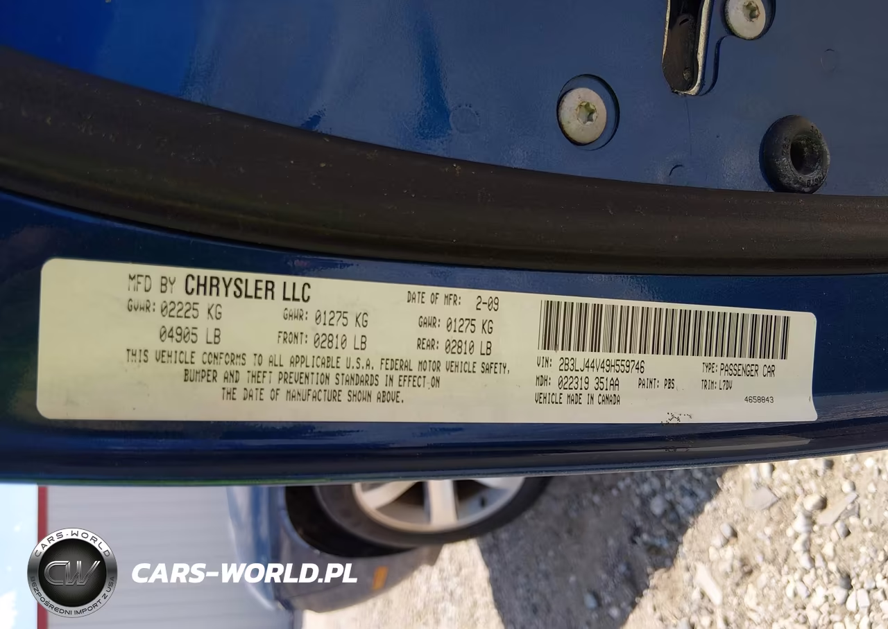 2009 Dodge Challenger Se VIN:2B3LJ44V49H559746 - 9