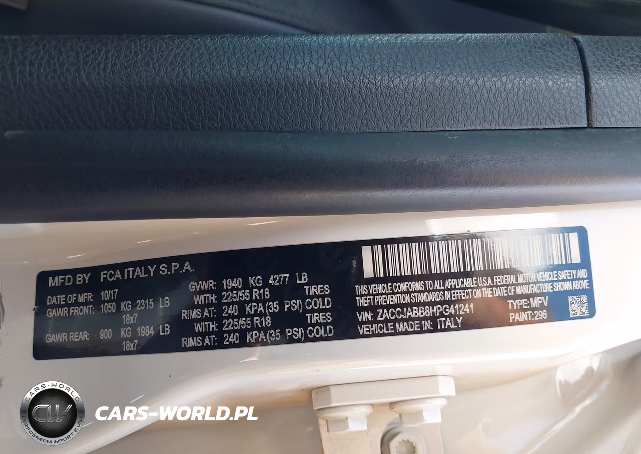 2017 Jeep Renegade Altitude VIN:ZACCJABB8HPG41241 - 9