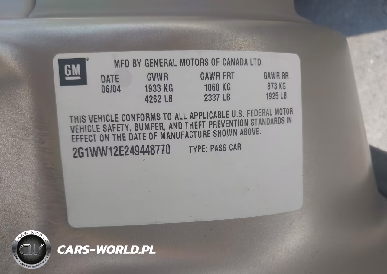 2004 Chevrolet Monte Carlo Ls VIN:2G1WW12E249448770 - 9