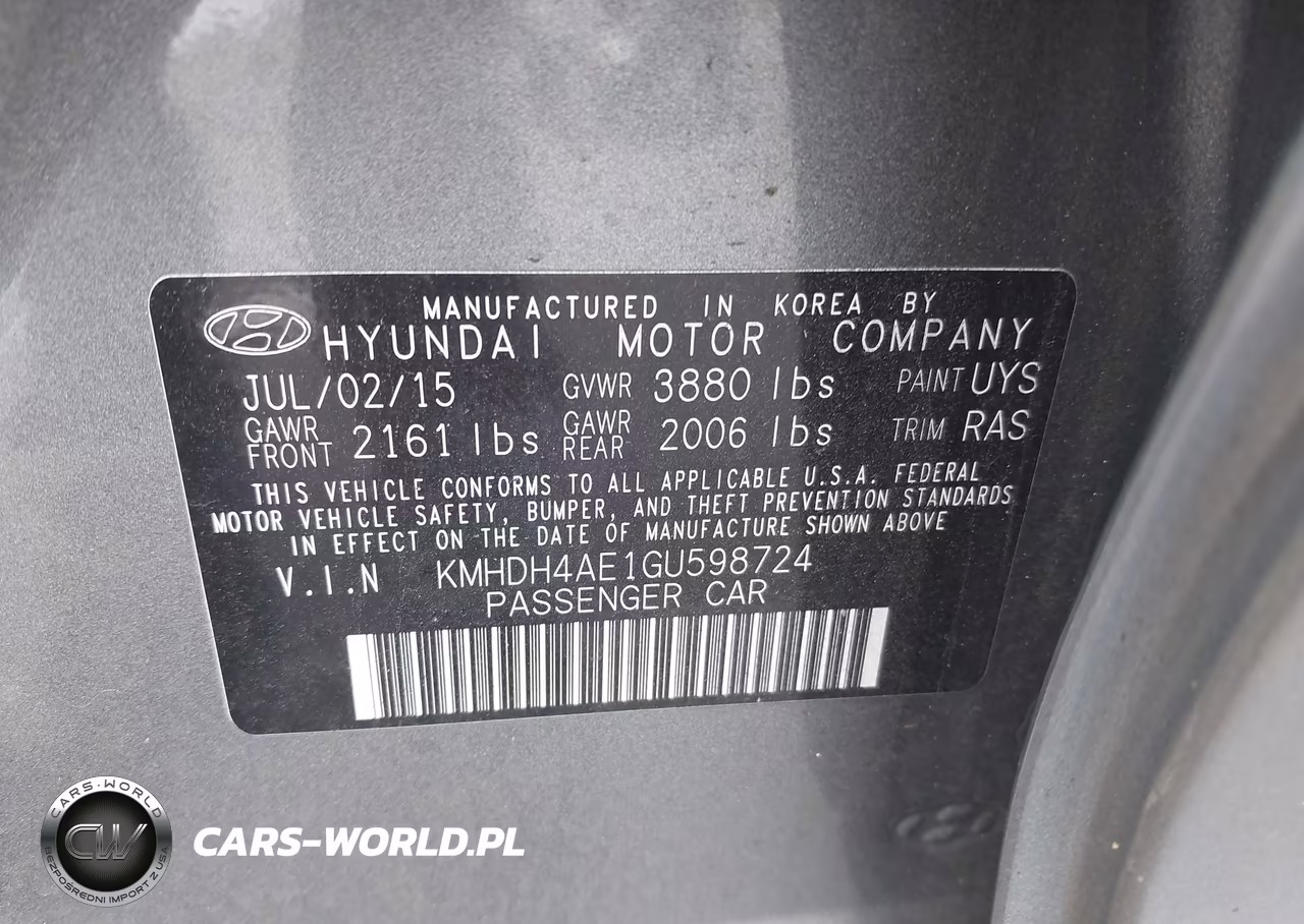 2016 Hyundai Elantra Se VIN:KMHDH4AE1GU598724 - 9