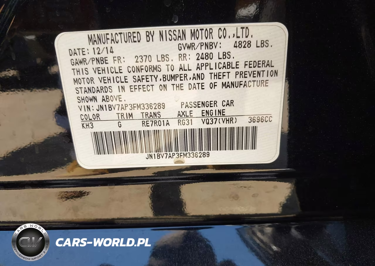 2015 Infiniti Q50 Premium-Sport VIN:JN1BV7AP3FM336289 - 9